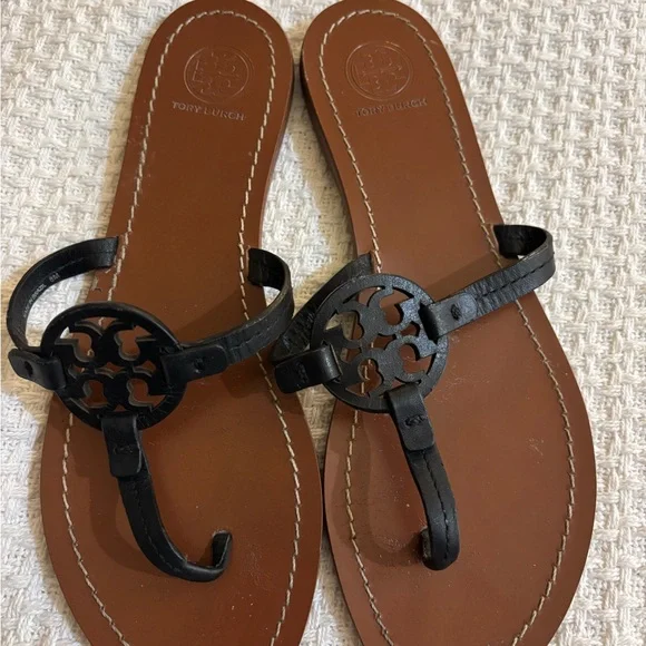Tory Burch Black and Brown Women's Sandals - Picture 2 of 4